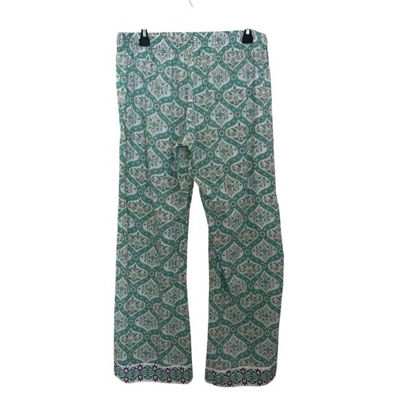 World Market | Green Boho Floral Lounge Sleep Pants L/XL Pajama Damask Hippie - Picture 4 of 6